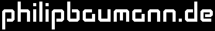 Logo in wei auf schwarzem Grund